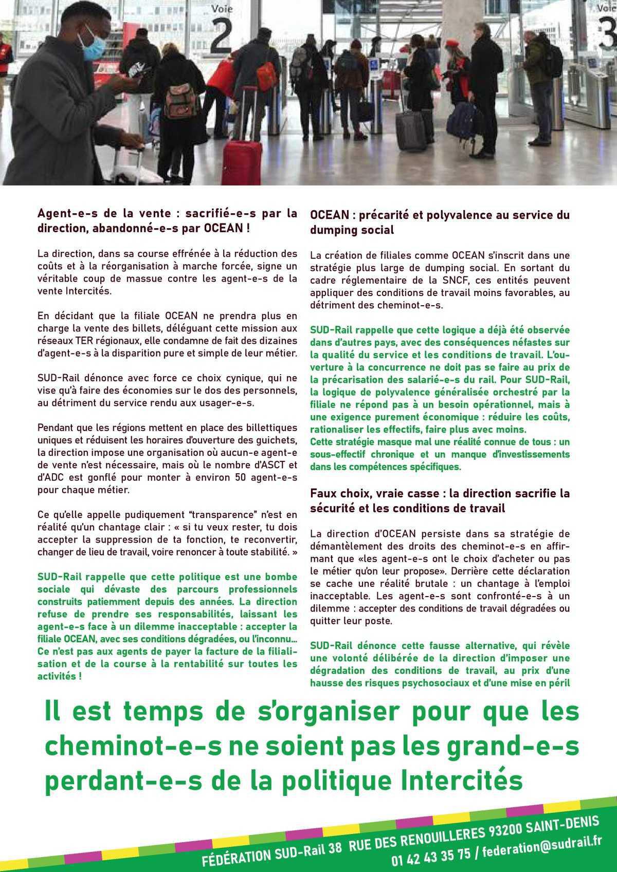 INTERCITÉS Avec la concurrence, la dédicace et le dumping social !