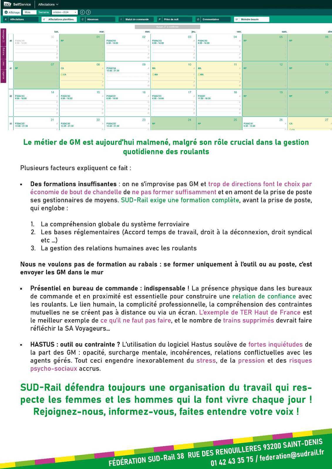 ORGANISATION DE LA COMMANDE SORTIR DE L’URGENCE, RETROUVER DU SENS