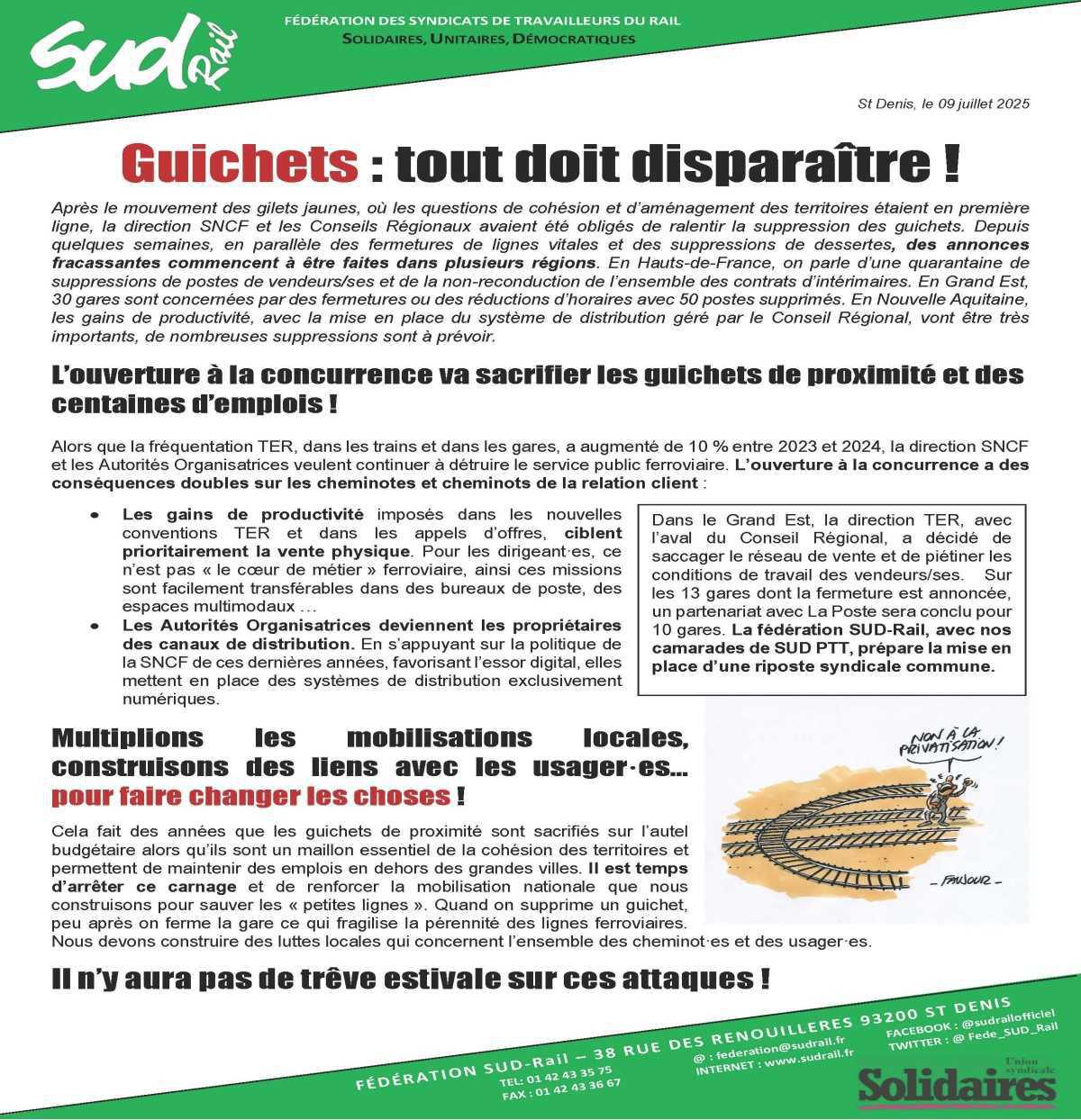 Guichets : tout doit disparaître ! Guichets : tout doit disparaître !