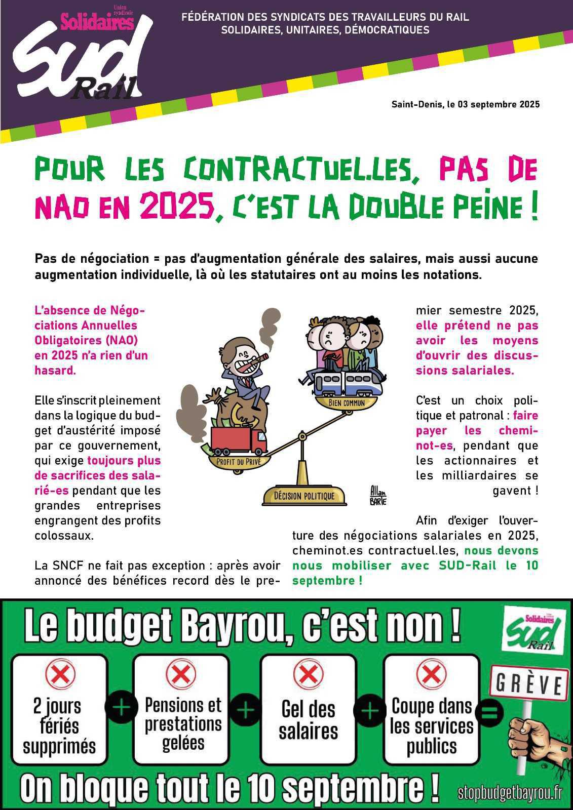 POUR LES CONTRACTUEL.LES, PAS DE NAO EN 2025, C’EST LA DOUBLE PEINE !