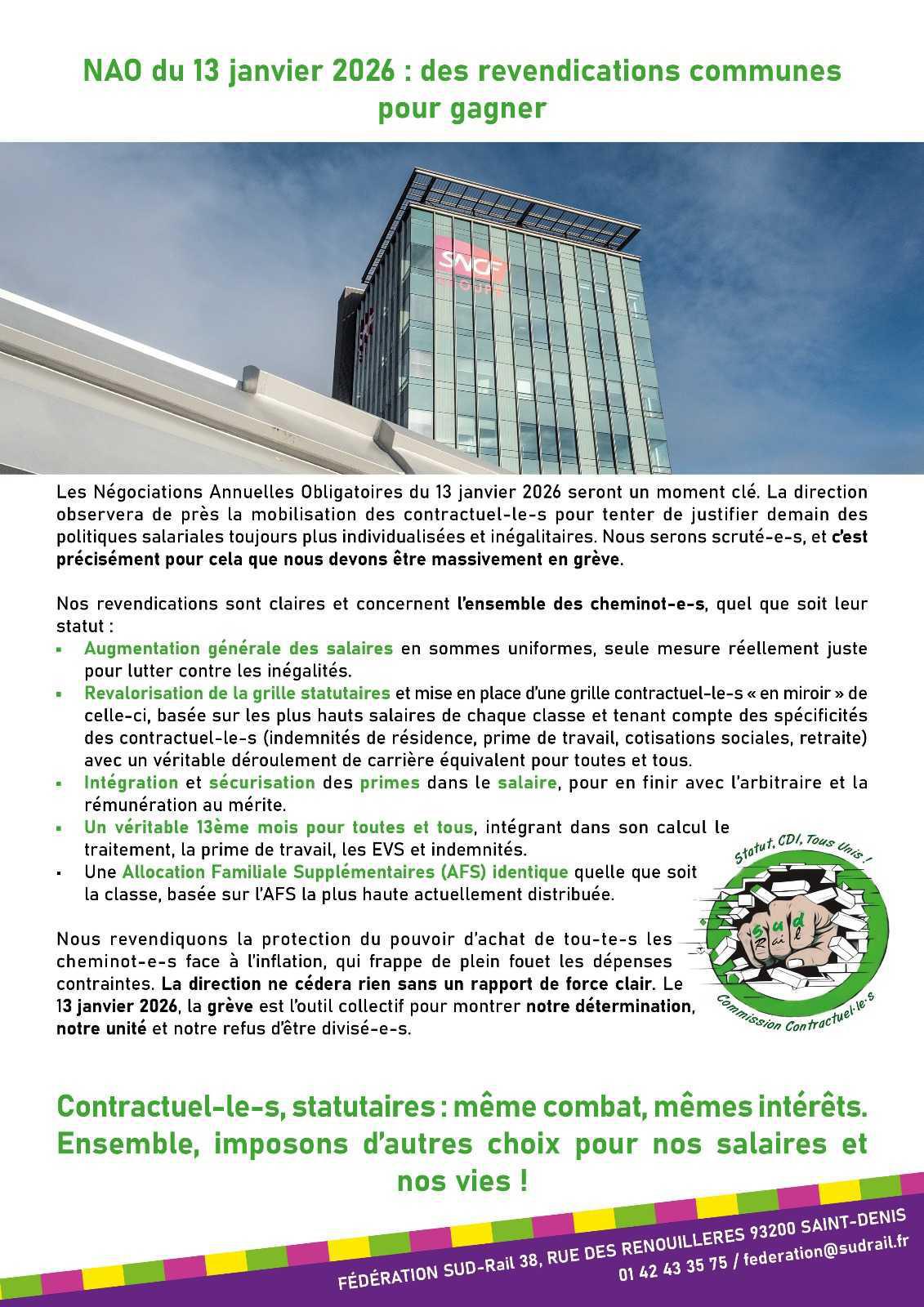 Nao du 13 Janvier période de gel… sauf pour les salaires ! Nao du 13 Janvier période de gel… sauf pour les salaires !