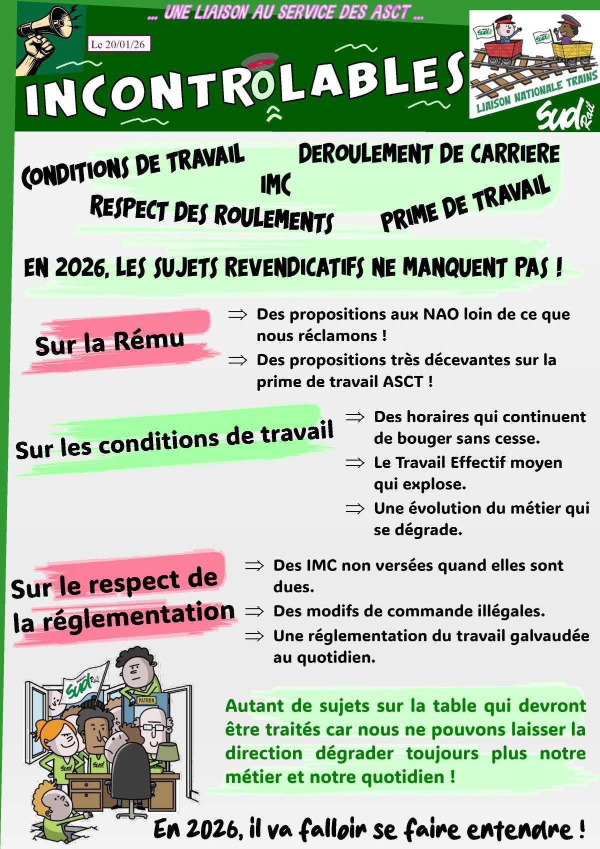 ASCT:En 2026, les sujets revendicatifs ne manquent pas !