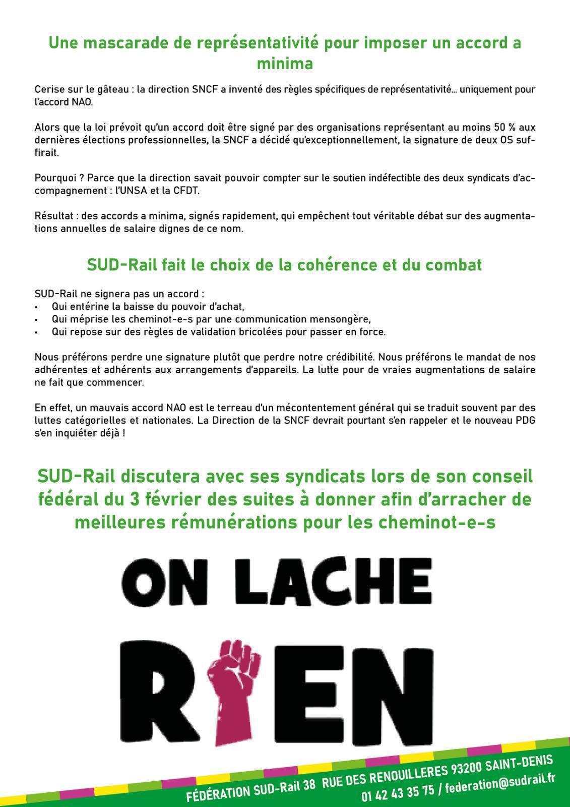 NAO 2026 LES ADHÉRENT-E-S ONT TRANCHÉ SUD-RAIL NE SIGNERA PAS NAO 2026 LES ADHÉRENT-E-S ONT TRANCHÉ SUD-RAIL NE SIGNERA PAS