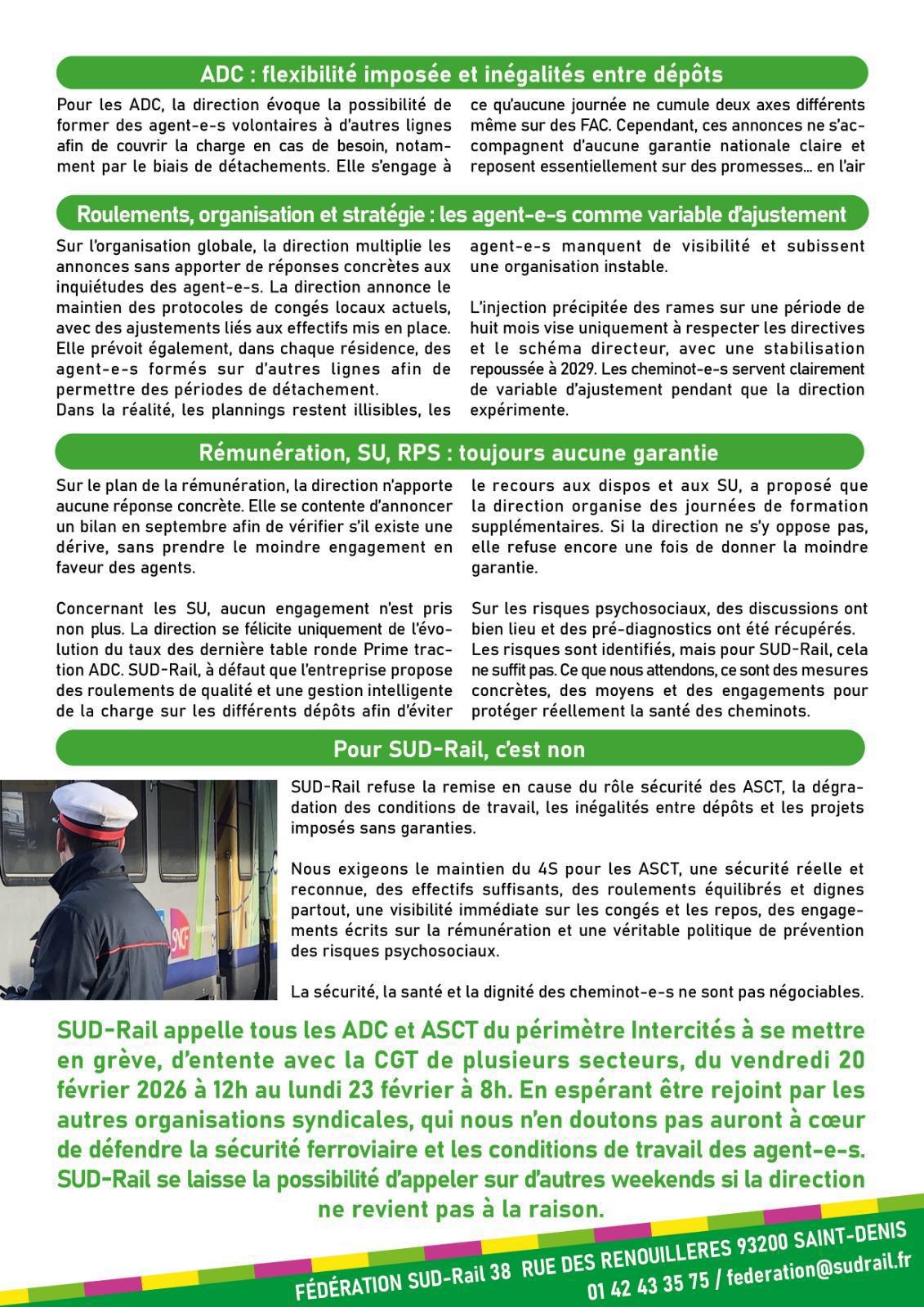 INTERCITES:Intégration de la Traction ratée, arrivée des rames Oxygène la mission sécurité des ASCT sacrifiée