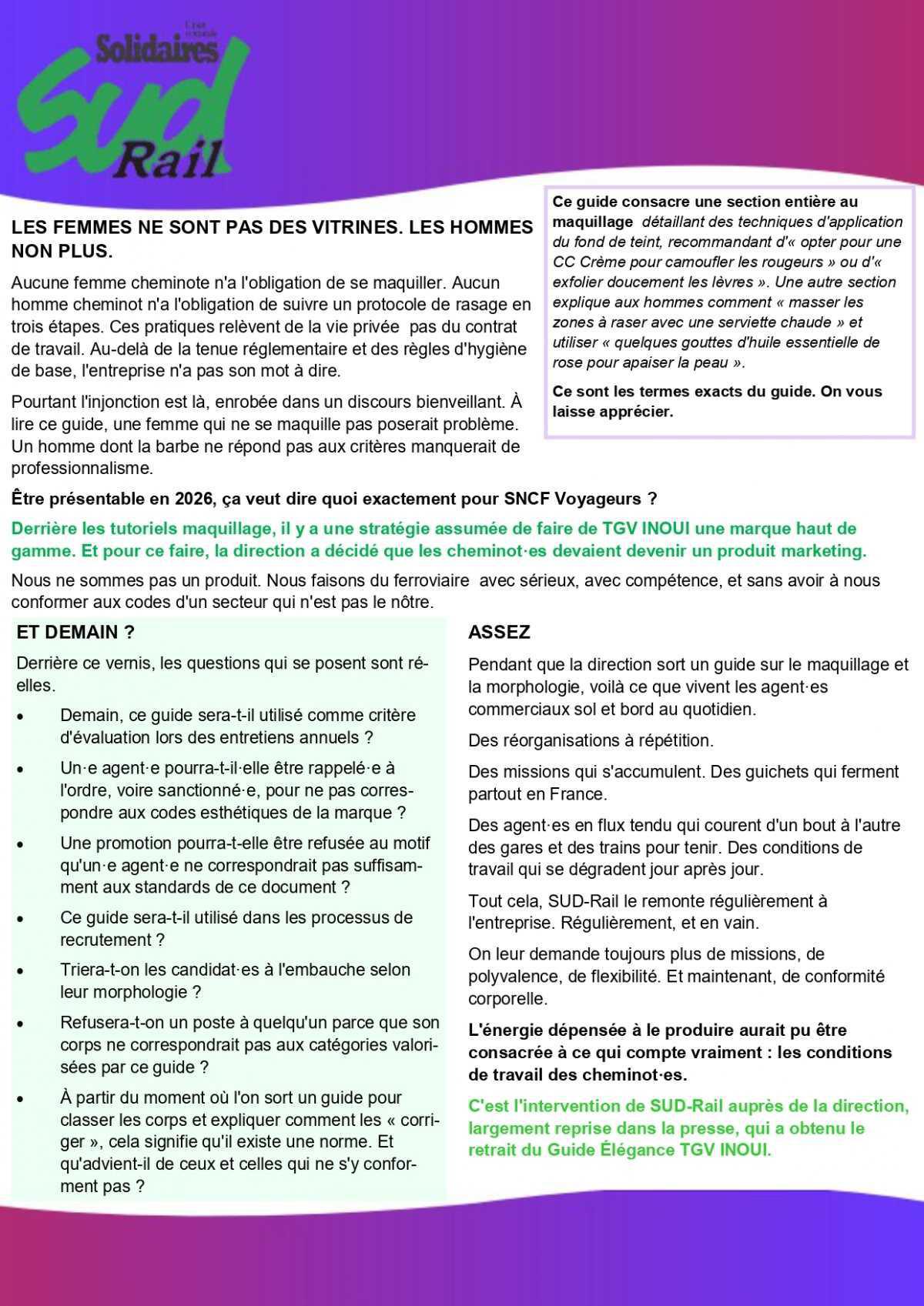 NOS CORPS NE SONT PAS UN OUTIL MARKETING