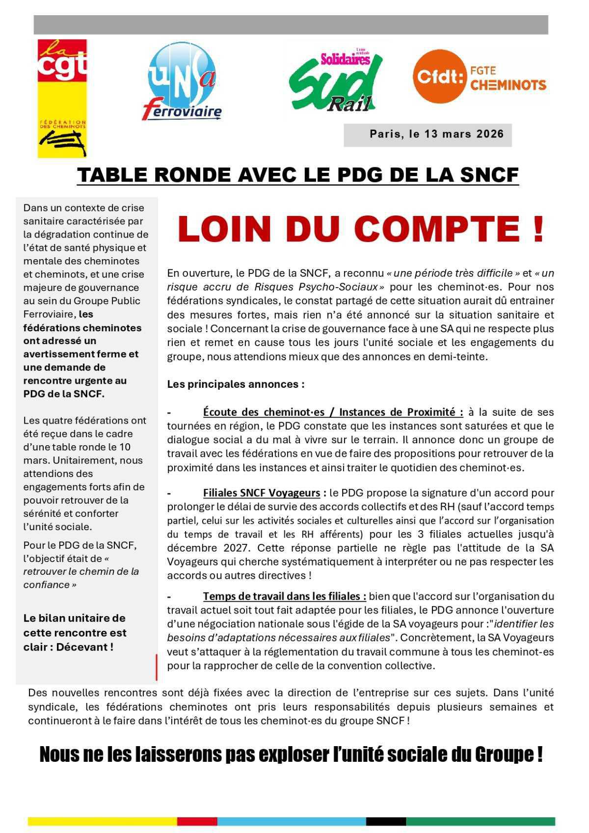 LOIN DU COMPTE ! LOIN DU COMPTE !