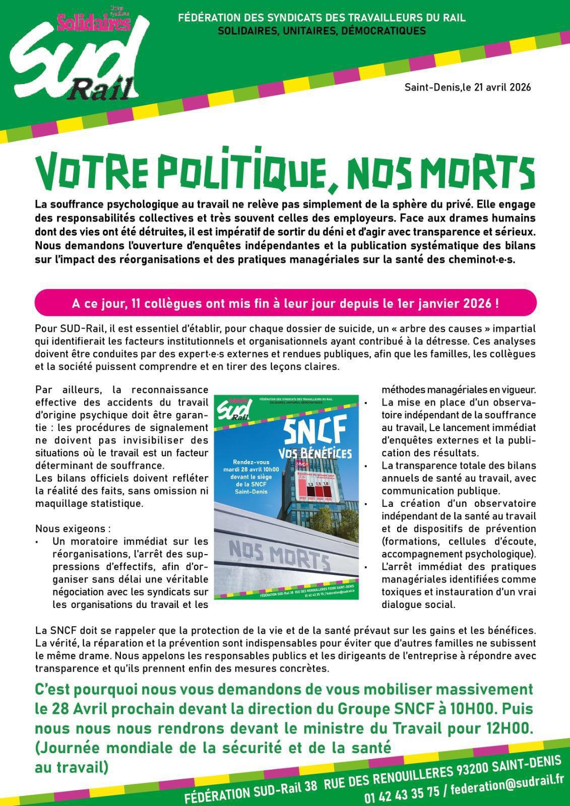 VOTRE POLITIQUE, NOS MORTS VOTRE POLITIQUE, NOS MORTS