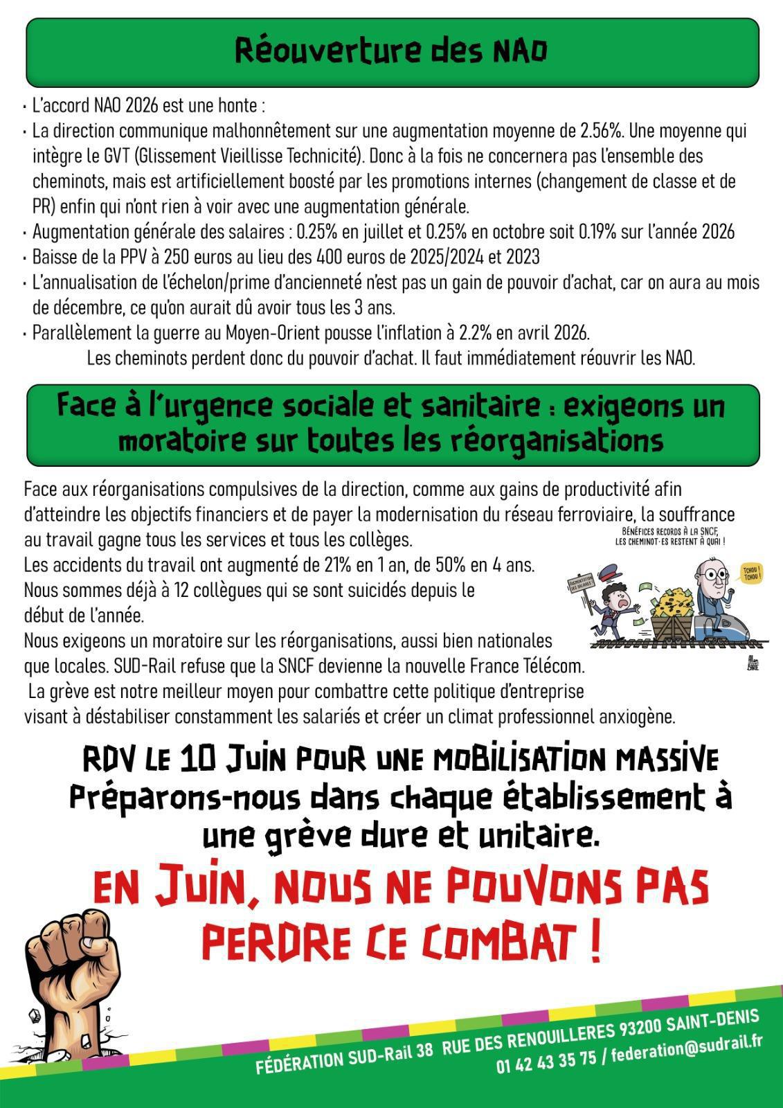 TOUS EN GRÈVE LE 10 JUIN ! DÉFENDONS NOTRE TEMPS DE TRAVAIL ET NOTRE UNITÉ SOCIALE TOUS EN GRÈVE LE 10 JUIN ! DÉFENDONS NOTRE TEMPS DE TRAVAIL ET NOTRE UNITÉ SOCIALE