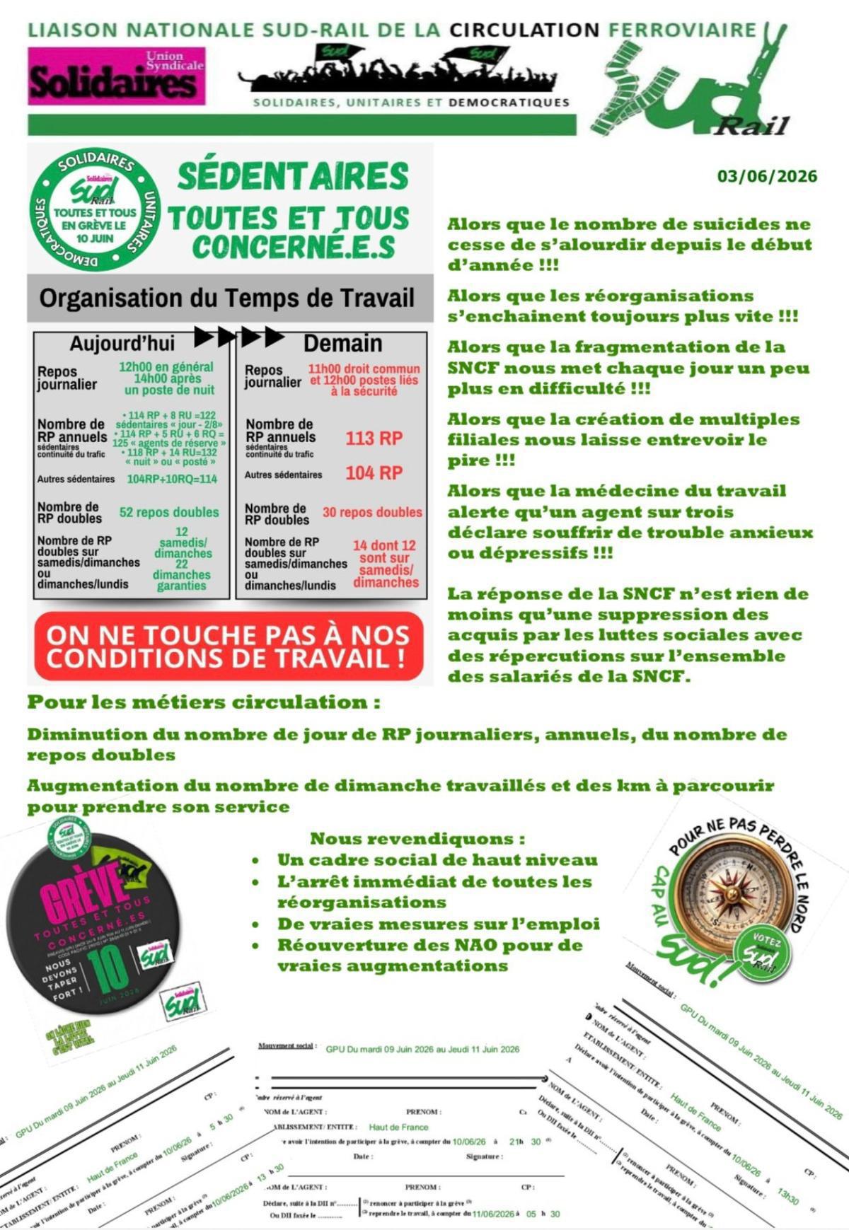 Liaison circulation : Toutes et tous en grève le 10 juin Liaison circulation : Toutes et tous en grève le 10 juin