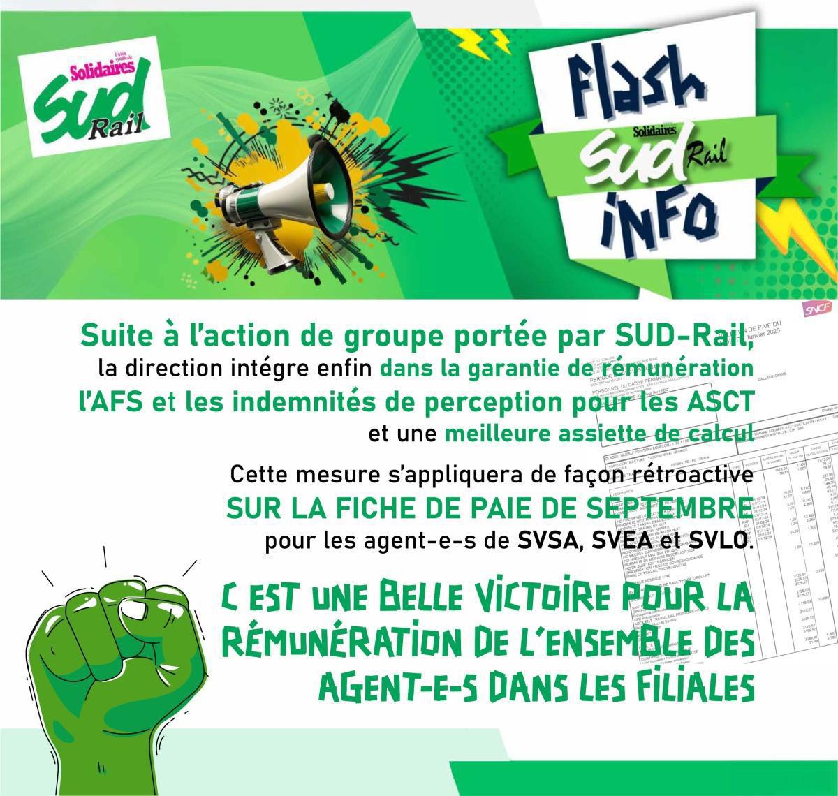 VICTOIRE SUR LA GARANTIE DE RÉMUNÉRATION. SUD-RAIL FAIT PLIER LA DIRECTION VICTOIRE SUR LA GARANTIE DE RÉMUNÉRATION. SUD-RAIL FAIT PLIER LA DIRECTION