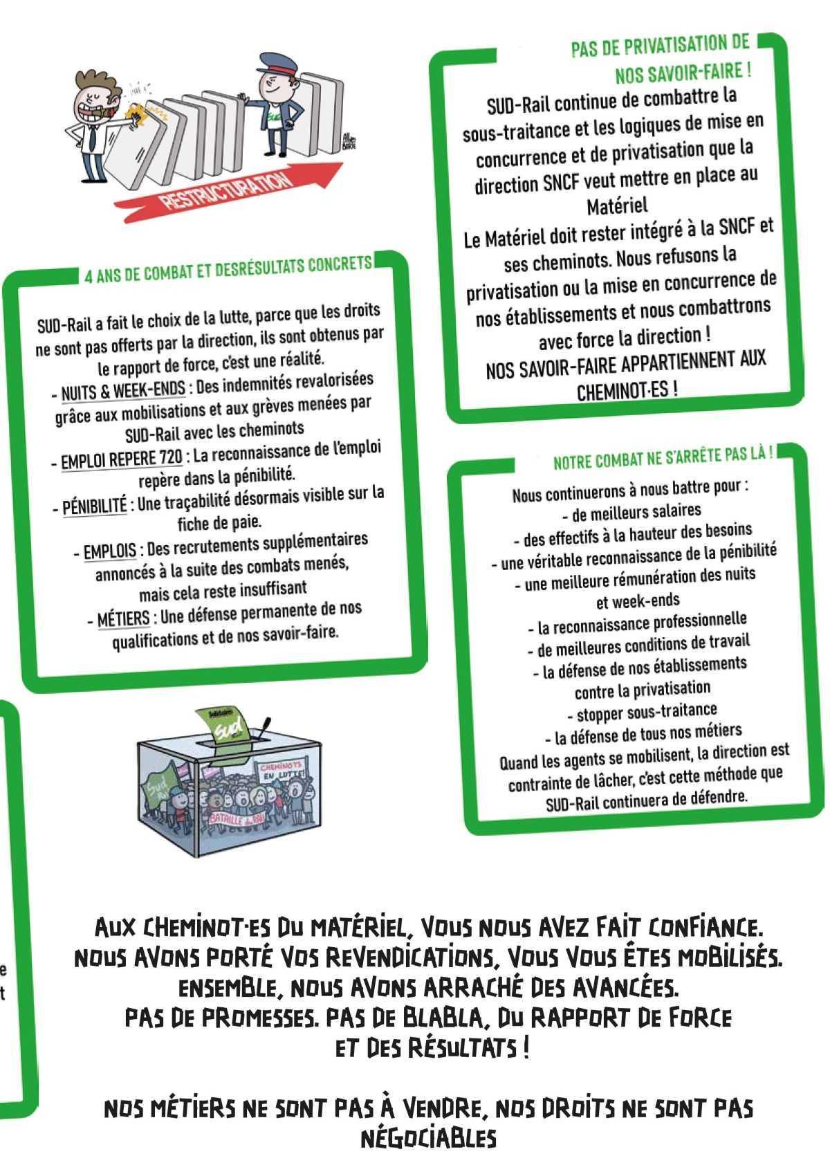 BILAN - 4 ans de combat au matériel Des revendications, des grèves, des résultats ! BILAN - 4 ans de combat au matériel Des revendications, des grèves, des résultats !
