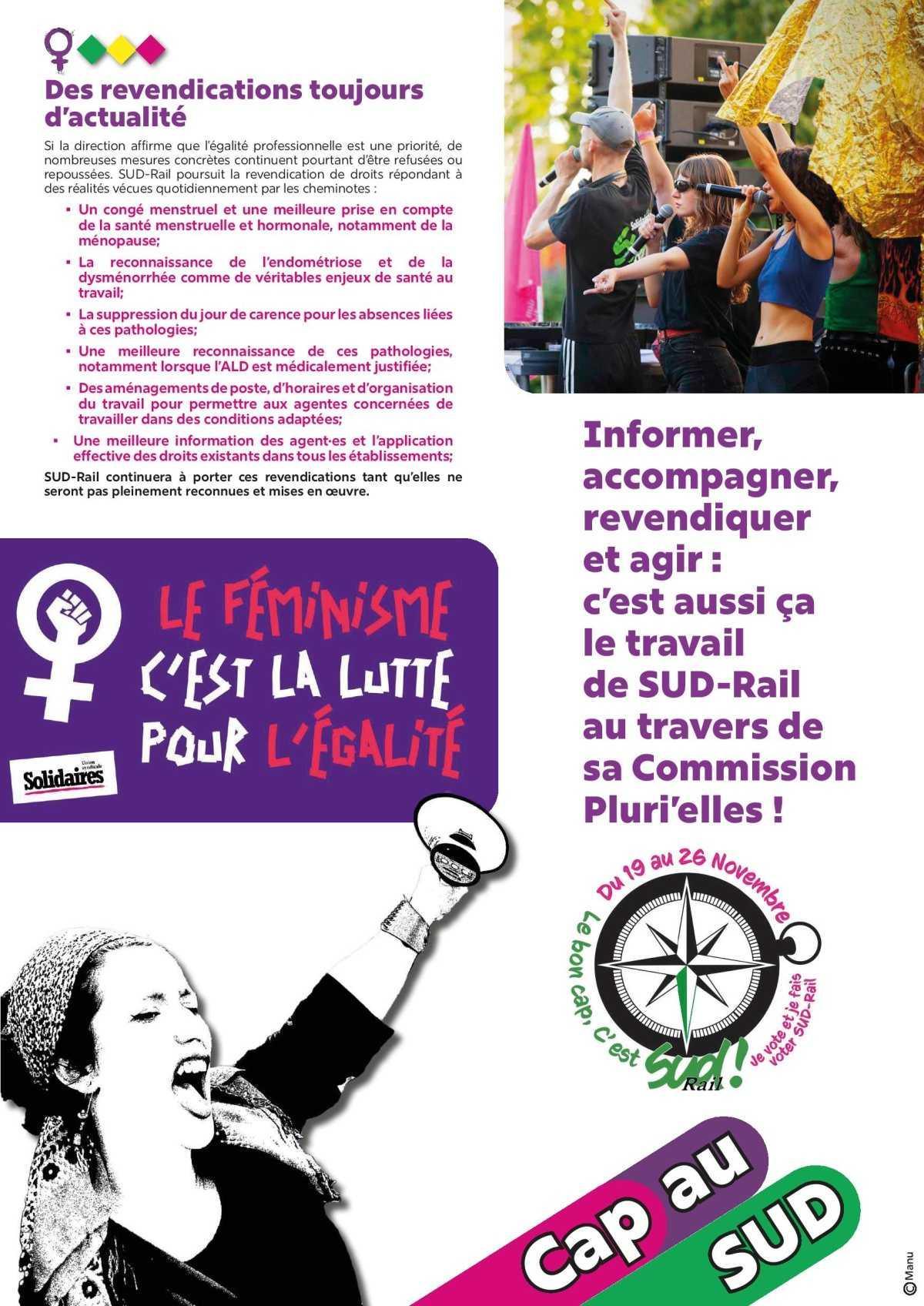 Avec SUD-Rail,l’égalité pour toutes et tous !