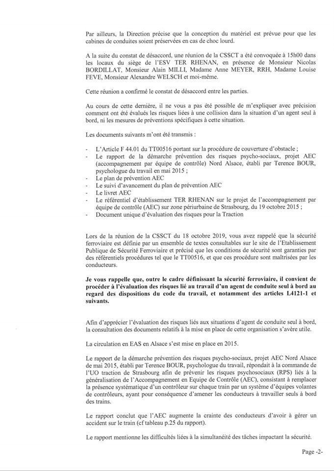 Courrier Inspection Du Travail Suite Au Droit De Retrait