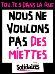 Nous ne voulons pas des miettes