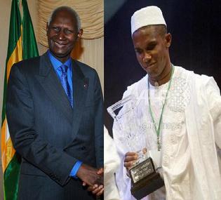 Prix d'honneur de la fondation Sport et vertus: Abdou Diouf décore Eto'o