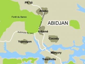 Dans la commune d’Adjamé, les enquêteurs ont commencé à recevoir le public. Carte : RFI