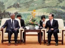 La Chine prête à aider Kofi Annan dans sa mission de médiation avec la Syrie