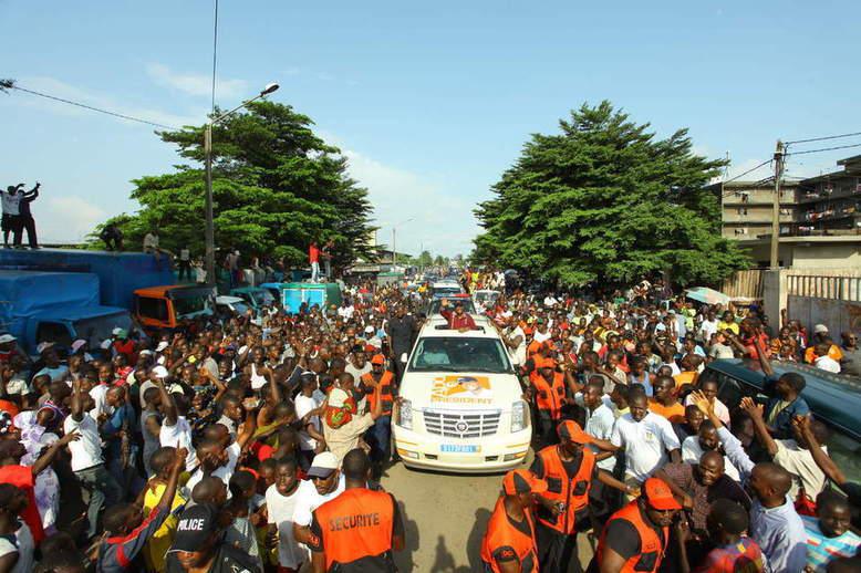 Côte d'Ivoire : pour sa première visite dans l'Ouest, le président Ouattara prône la réconciliation