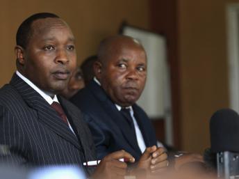 François Rucogoza, secrétaire exécutif du mouvement rebelle du M23 lors d'une conférence de presse à Kampala, en Ouganda, le 8 janvier . REUTERS/James Akena