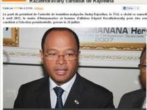 A Madagascar, le TGV a choisi Edgard Razafindravahy comme chef de file pour la présidentielle