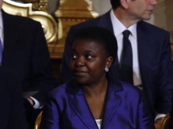 Cécile Kyenge Kuashetu après la prestation de serment le 28 avril 2013, à Rome. REUTERS/ Remo Casilli
