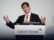 Brady Gougan, directeur du Crédit suisse lors d'une conférence de presse le 1er novembre 2011. AFP / FABRICE COFFRINI