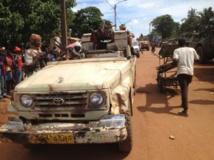 Des militaires du contingent tchadien de la Fomac en patrouille dans les rues de Bangui pour désarmer les ex-rebelles de la Seleka. L.Correau/RFI