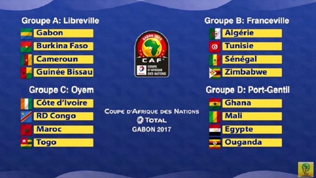 CAN 2017 : Le programme complet des matches de poules