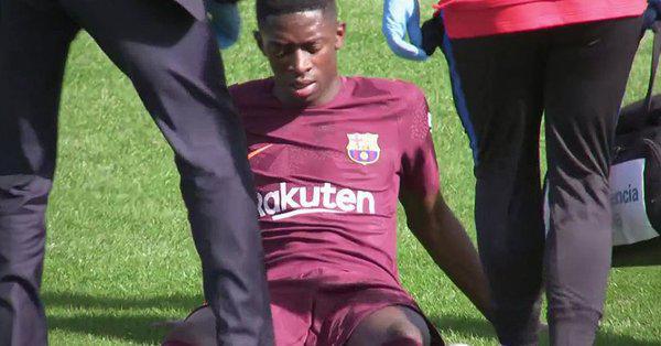 Mauvaise nouvelle pour le Barça : Dembélé sort sur blessure à la demie-heure de jeu