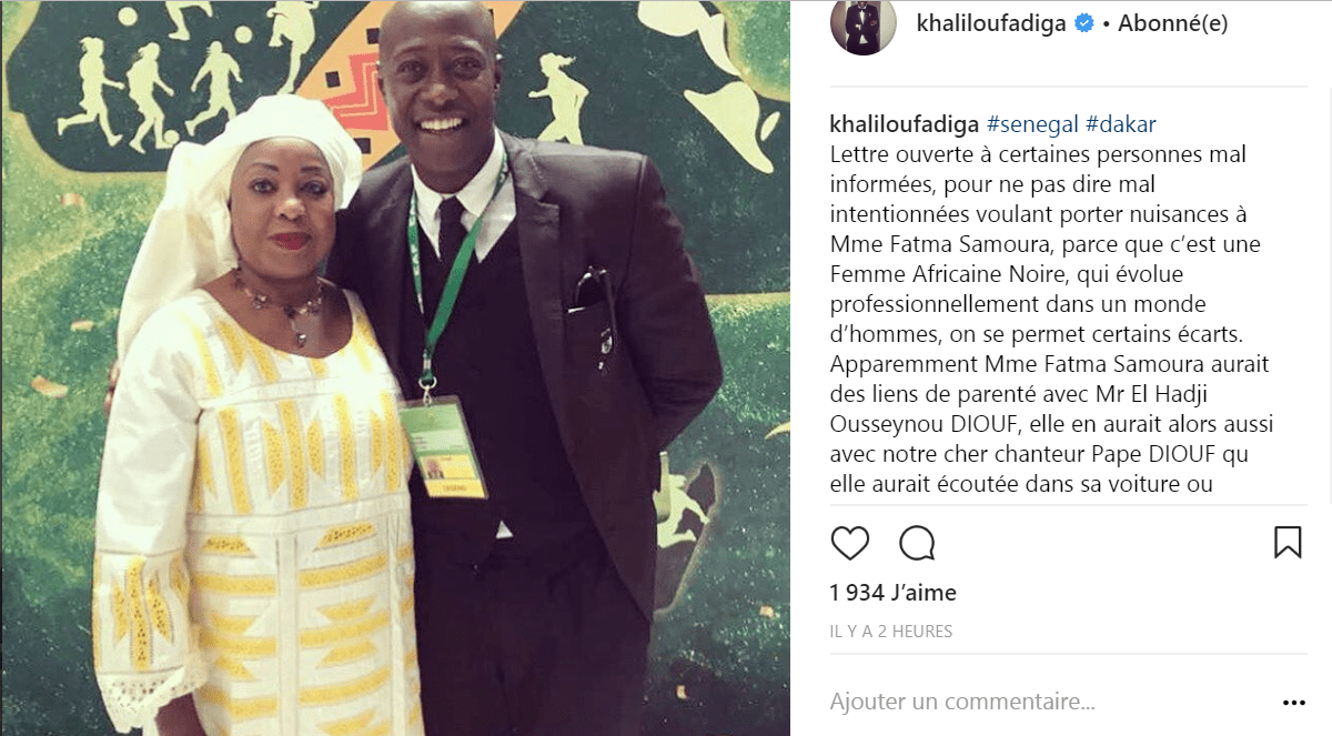 Affaire Fatma Samoura : Khalilou Fadiga défend la Secrétaire Générale de la FIFA