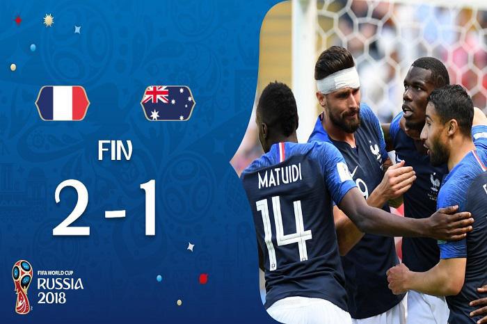 France vs Australie 2-1 (Score final)
