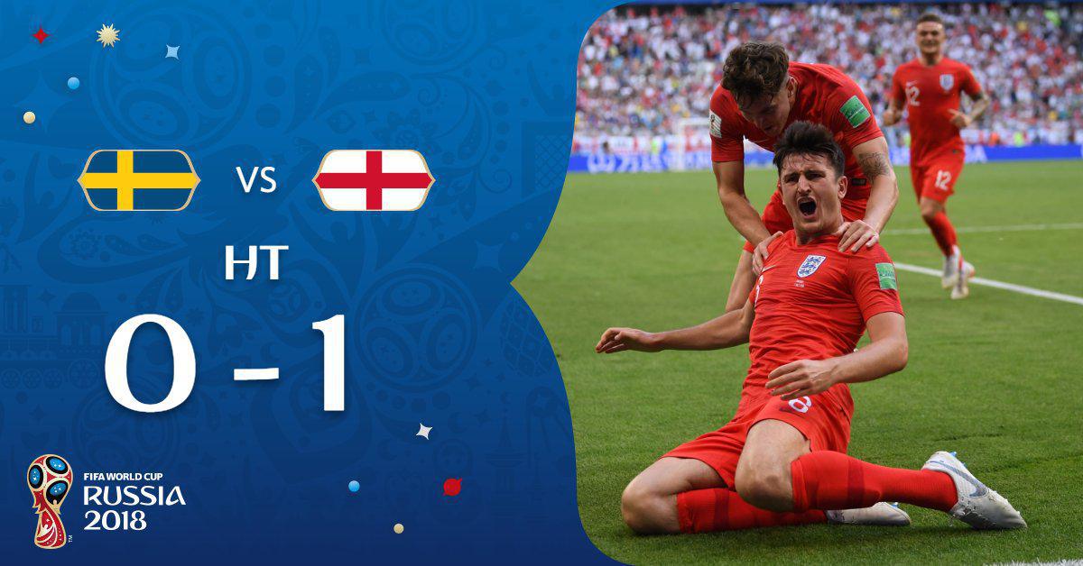 #SWEENG : L'Angleterre mène 1-0 à la mi-temps, Sterling maintient la Suède en vie