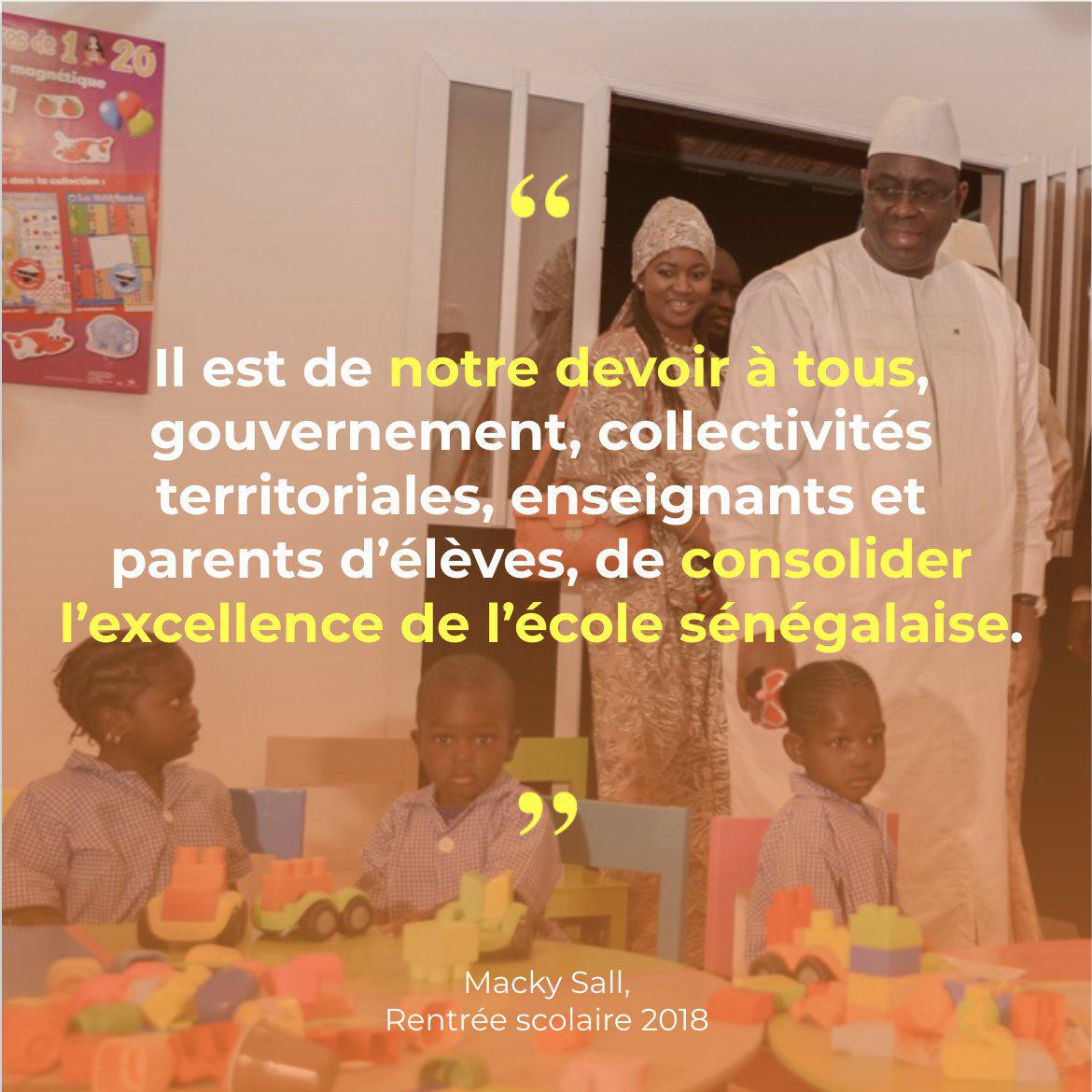 Rentrée des classes 2018-2019 : le chef de l'Etat s'engage à...