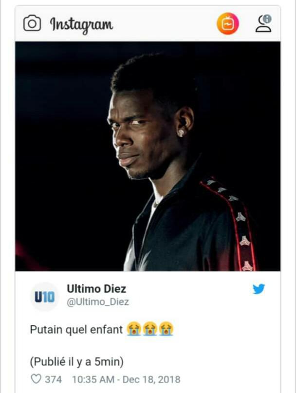 Réaction de Pogba après le départ de Mourinho de Man U