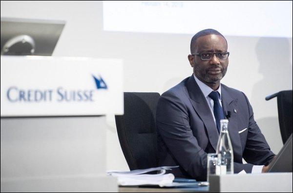 L'envolée du salaire de Tidjiane Thiam, Directeur du Crédit Suisse... qui gagne 12 millions francs suisse