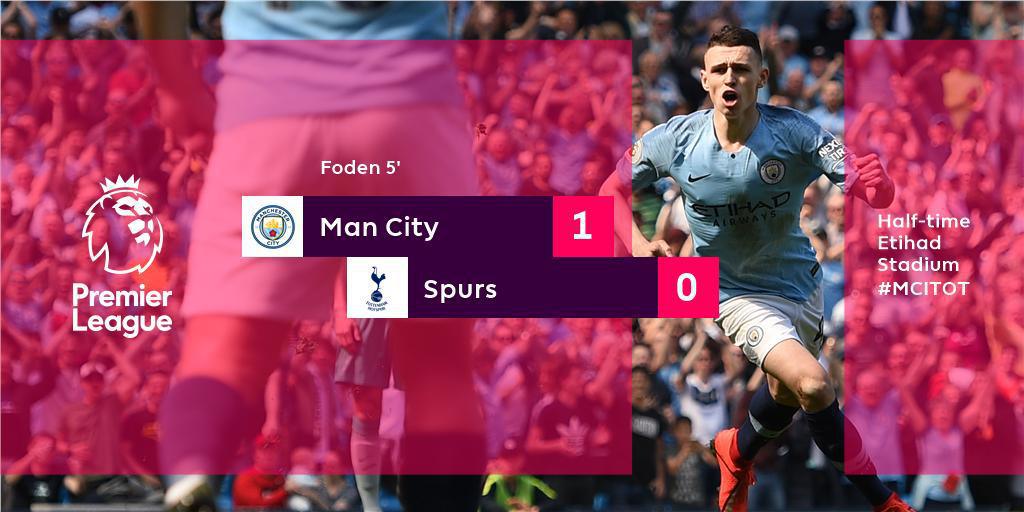 35e journée Premier League: City se remet de sa déception de mercredi en battant difficilement tottenham