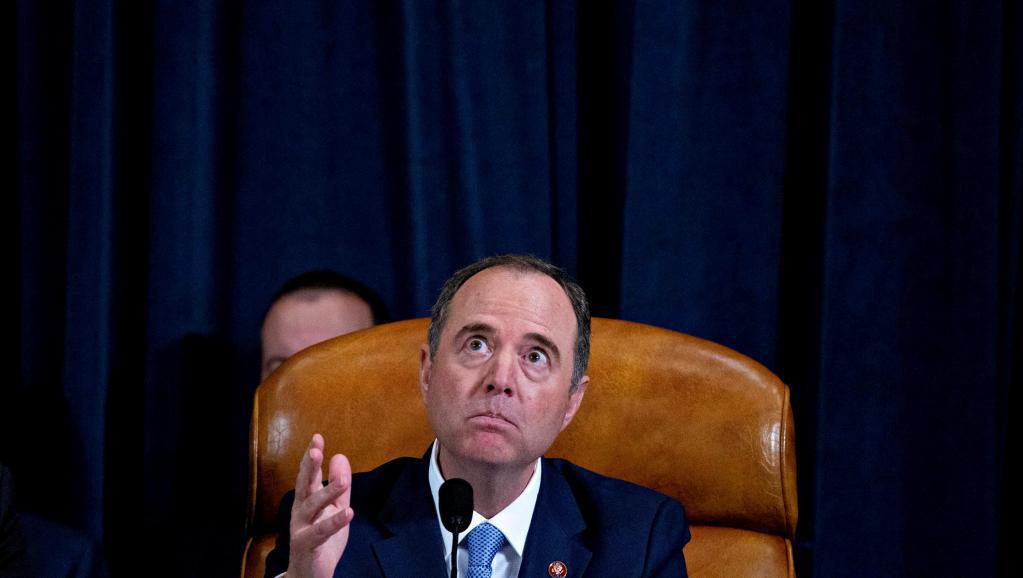 Adam Schiff, l'élu démocrate qui supervise l'enquête, lors de sa déclaration de conclusion des auditions, le 21 novembre à Washington.