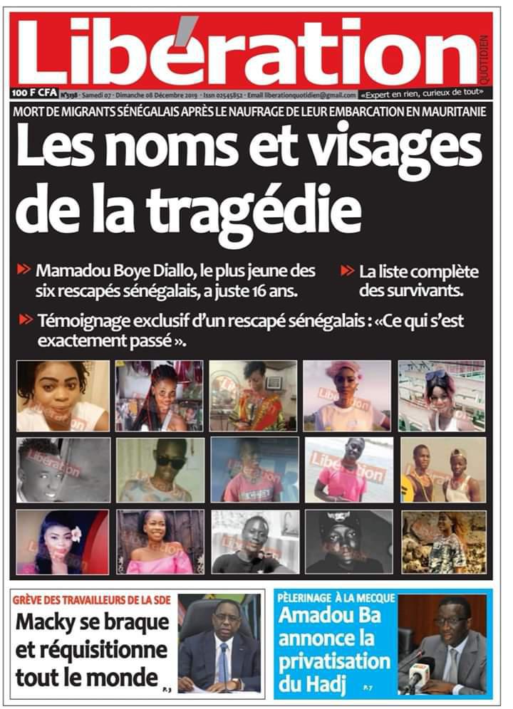 Naufrage d’une pirogue en Mauritanie: un rescapé sénégalais explique ce qui s’est réellement passé