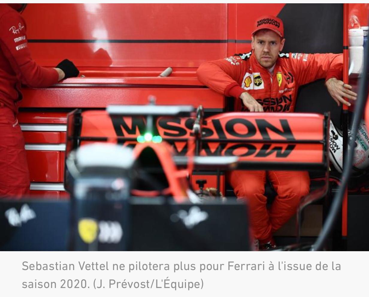 Sébastien Vettel quitte Ferrari