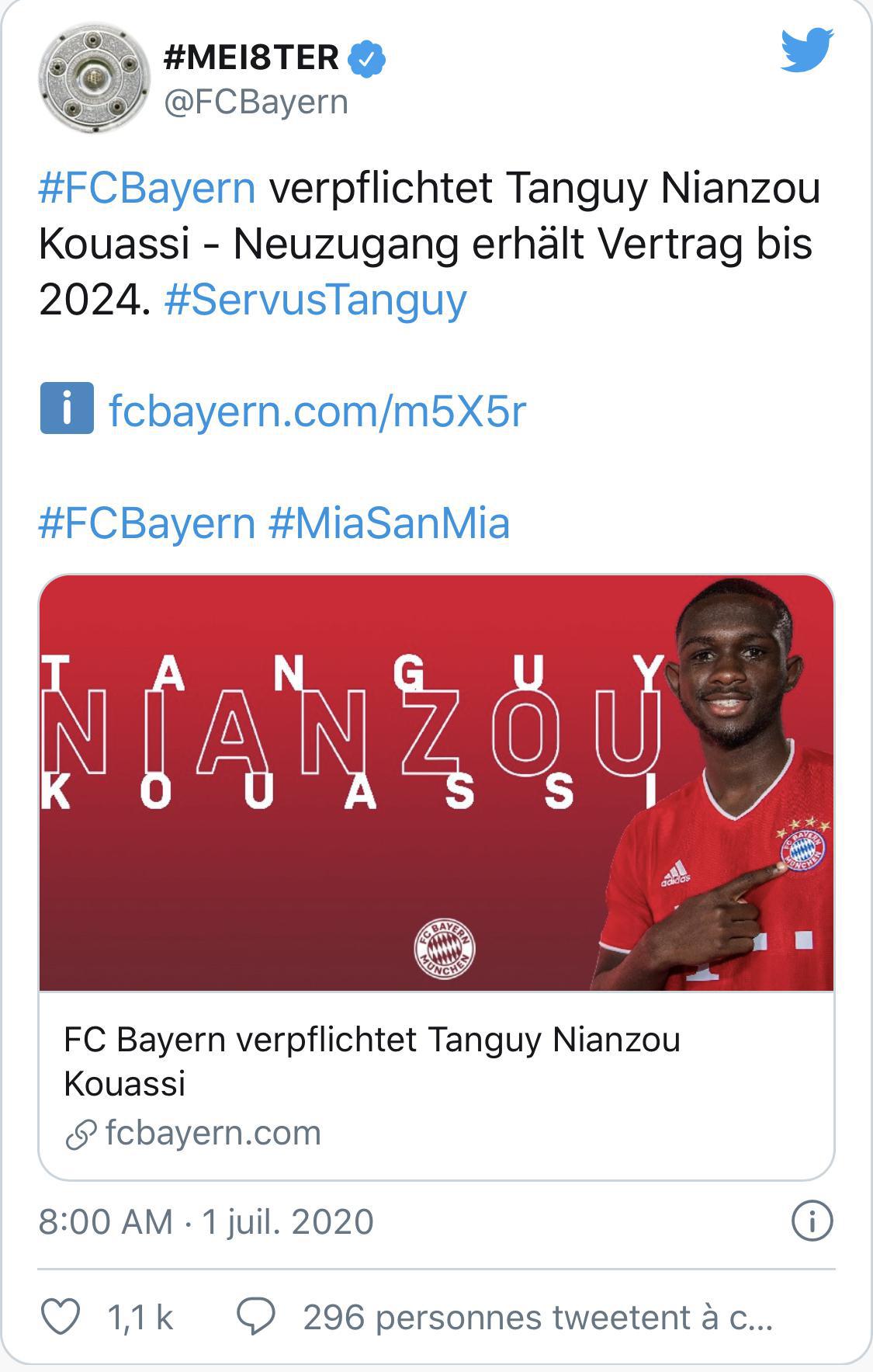 Officiel ! Tanguy Kouassi signe au Bayern