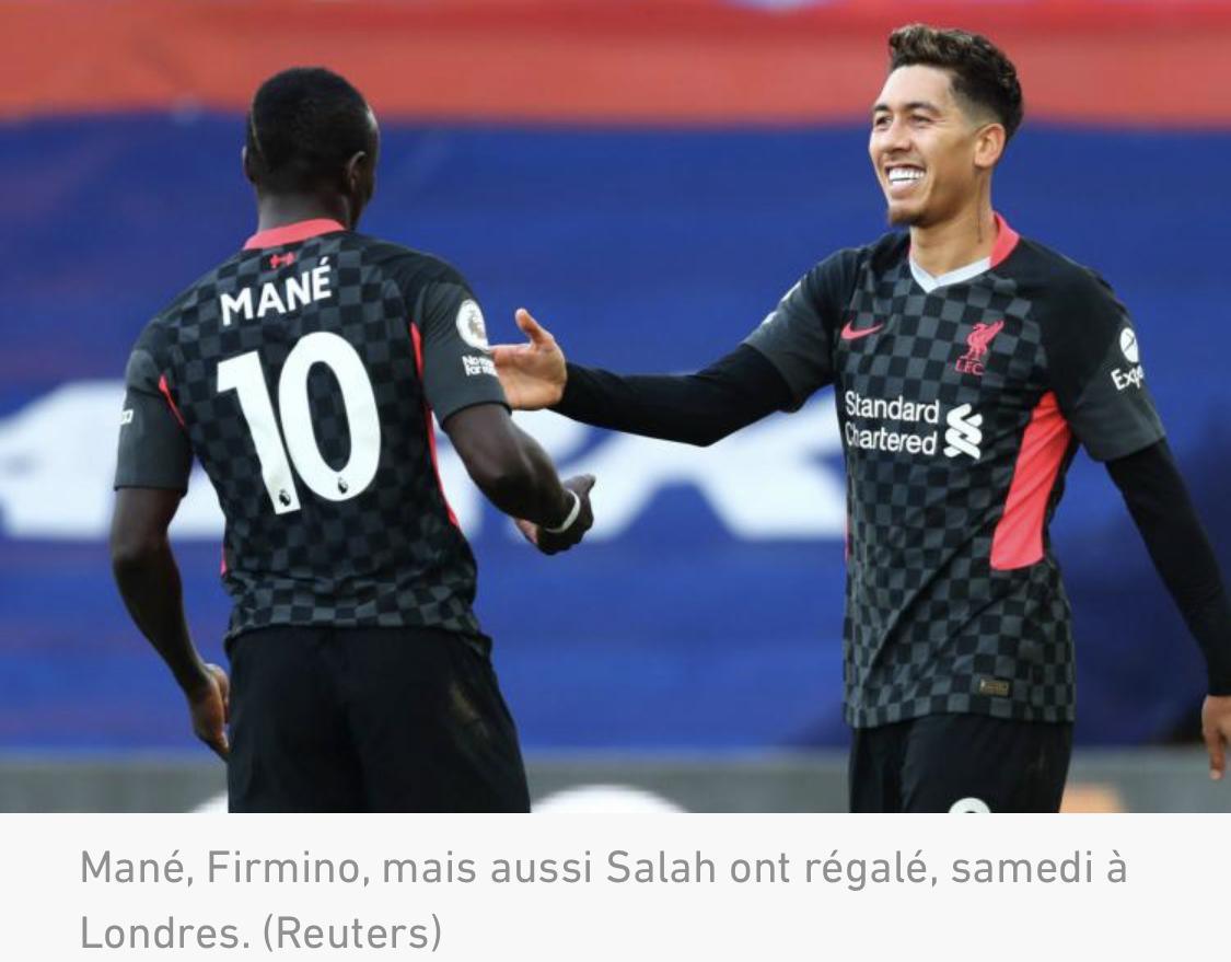 Liverpool écrase Crystal Palace 7-0 et creuse l'écart en tête de la Premier League