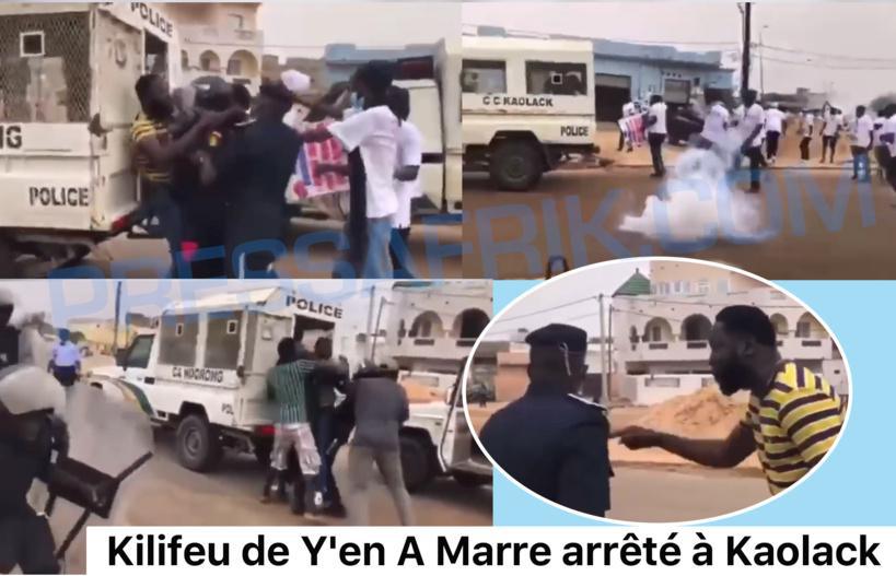 Kaolack: Kilifeu de Y'en a marre arrêté, l’épaule déboîtée