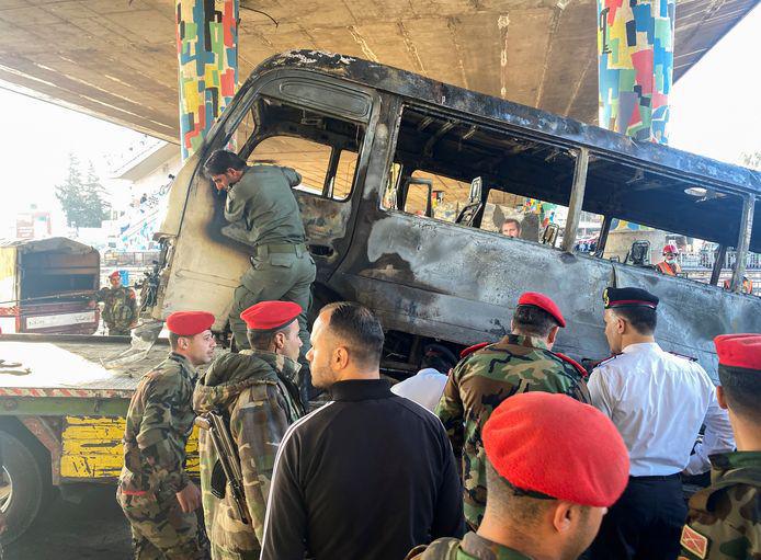 Syrie: 13 morts dans l'attaque à la bombe d'un bus à Damas
