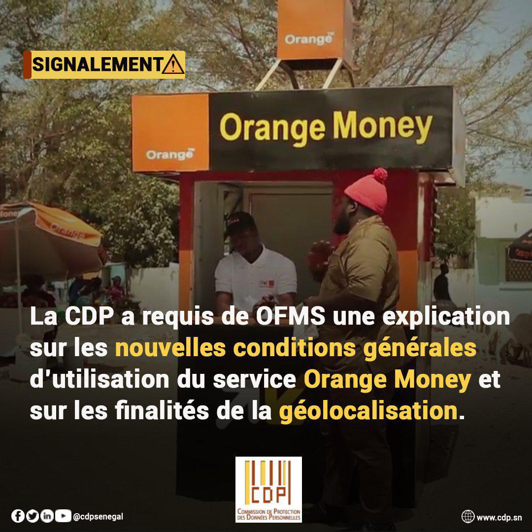 Géolocalisation des clients lors des transferts via Orange Money: saisie, la CDP a demandé des explications à Orange