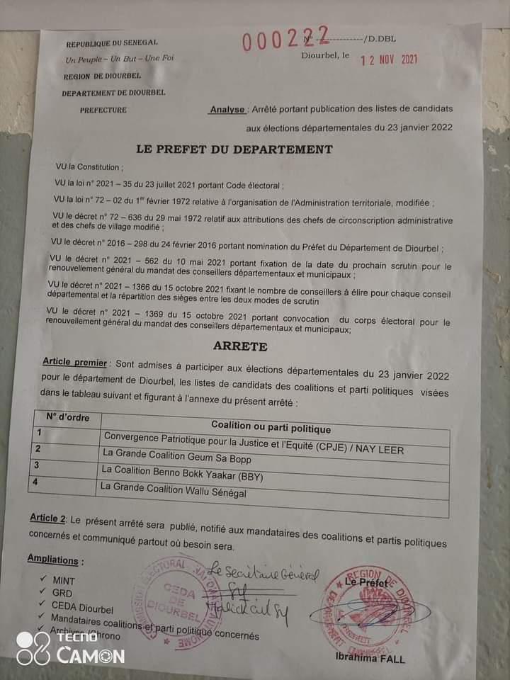 Locales à Diourbel : la coalition YAW recalée dans la commune et le département