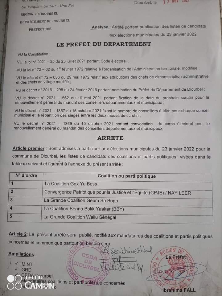 Locales à Diourbel : la coalition YAW recalée dans la commune et le département