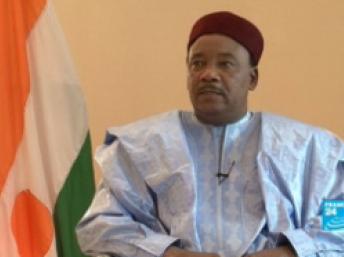 Mahamadou Issoufou, au palais de la présidence à Niamey, au Niger. France 24
