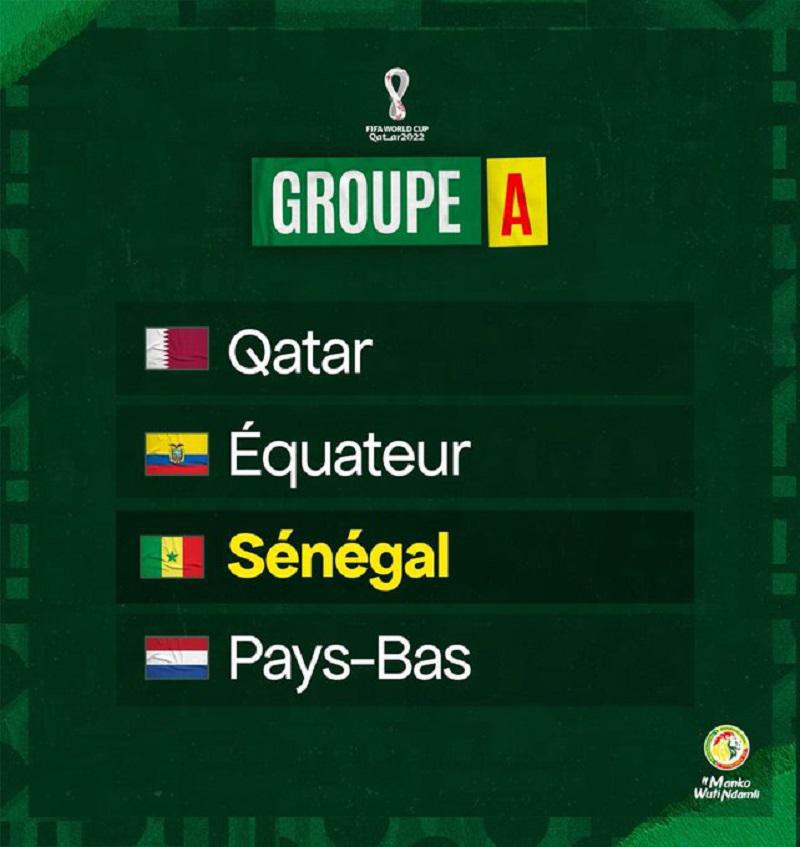 Coupe du monde 2022 : le Sénégal dans la poule A avec le Qatar, les Pays-Bas et Equateur