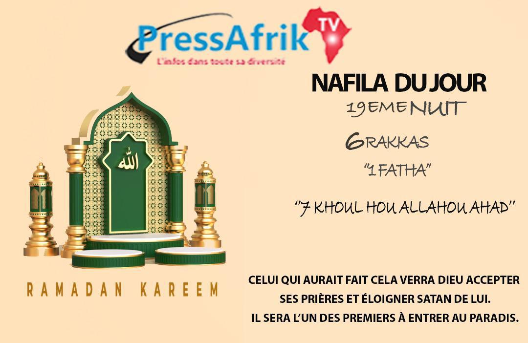 Ramadan-Nafila 19ème nuit : 6 Rakkas pour voir « DIEU accepter ses prières et éloigner Satan »
