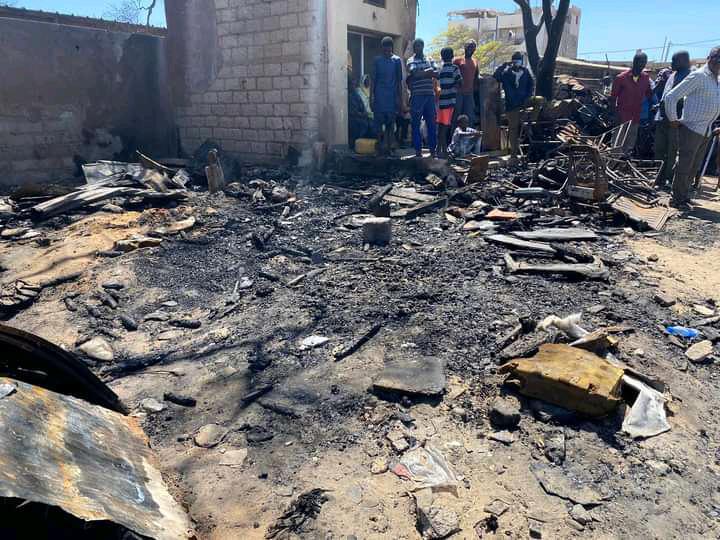Djeddah thiaroye Kao: un violent incendie fait beaucoup de dégâts matériels dans un marché
